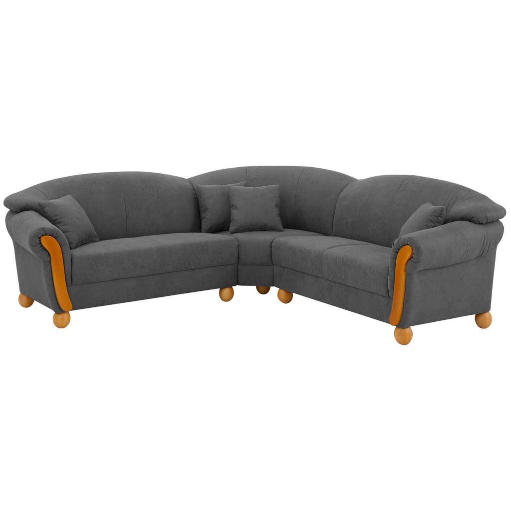 Home affaire Ecksofa »Milano Vintage L-Form« mit Federkern Bezug in Vintageoptik incl. 4 Zierkissen kaufen Heißer Verkauf