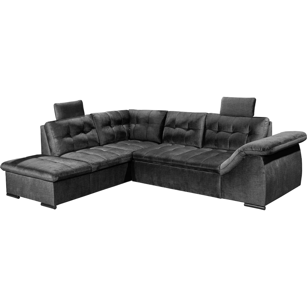 ED EXCITING DESIGN Ecksofa »Estrella L-Form« mit Bettkasten Schlaffunktion Kopfstützen Armteilverstellung kaufen Zeitlich begrenztes Angebot