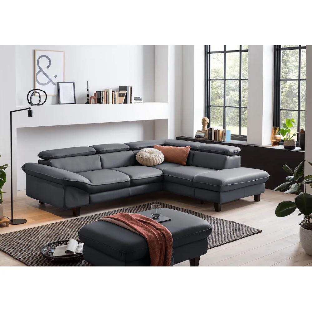 Home affaire Ecksofa »Pilot L-Form« mit Kopfteilverstellung optional Bettfunktion und Bettkasten