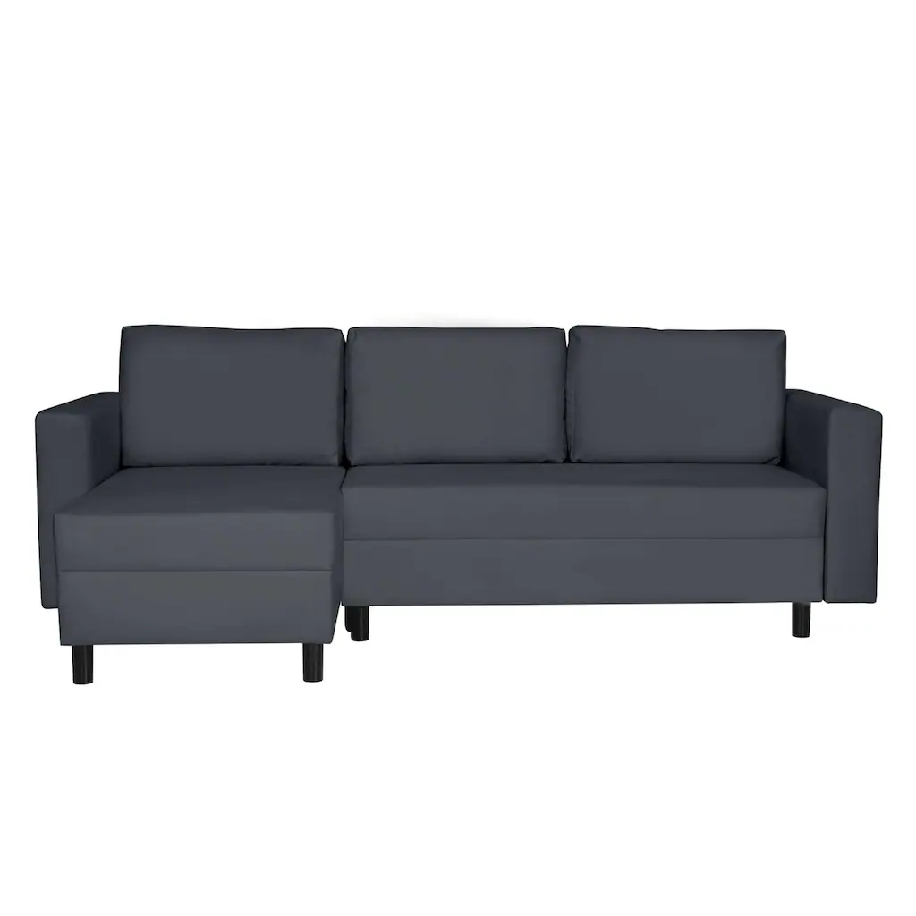INOSIGN Ecksofa »GLENOE Schlafsofa mit Bettkasten Recamiere beidseitig montierbar« L-Form Maße B/T/H: 230/135/84 5 cm Velvet & Struktur weich Blitzangebot