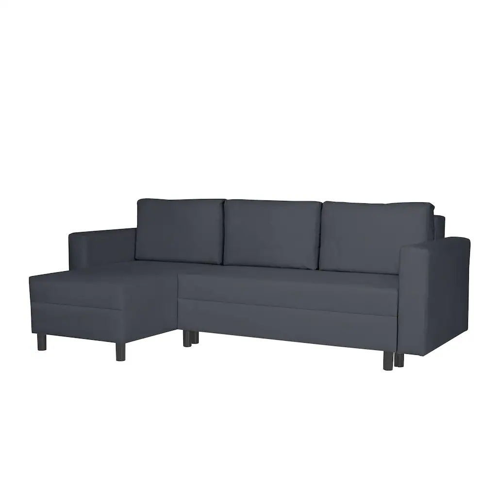 INOSIGN Ecksofa »GLENOE Schlafsofa mit Bettkasten Recamiere beidseitig montierbar« L-Form Maße B/T/H: 230/135/84 5 cm Velvet & Struktur weich Blitzangebot