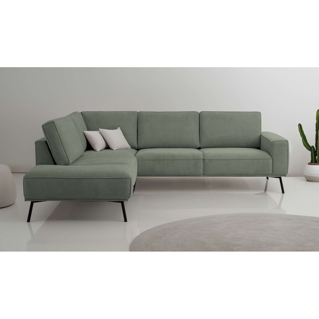 andas Ecksofa »Vosby« Breite 260 cm Chenille mit dekorativer Kedernaht kaufen