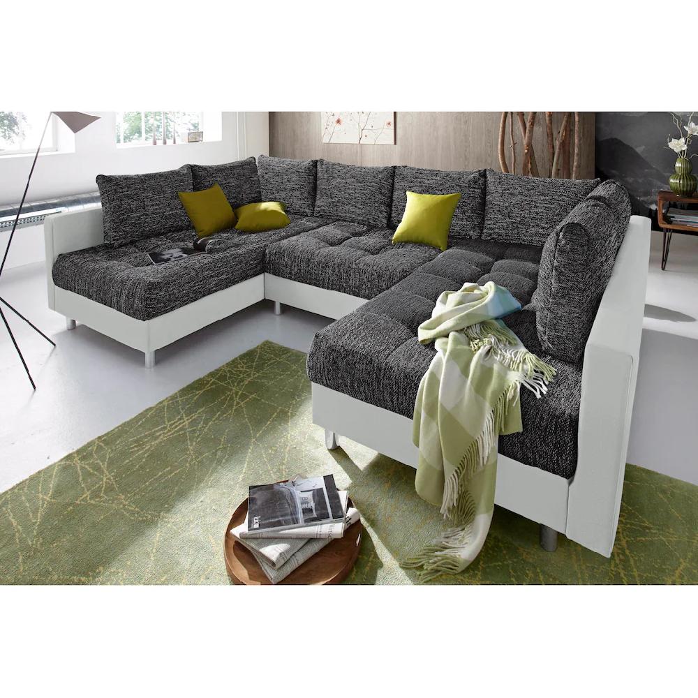COLLECTION AB Wohnlandschaft »Antonia U-Form« mit Federkern und zusätzlichem Hocker kaufen Tiefpreis