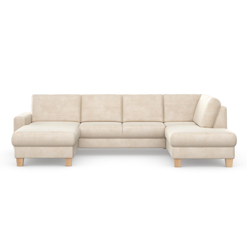 Home affaire Wohnlandschaft »Summer U-Form« mit oder ohne Bettfunktion und Bettkasten Cord-Bezug kaufen Bis zu 50% Rabatt