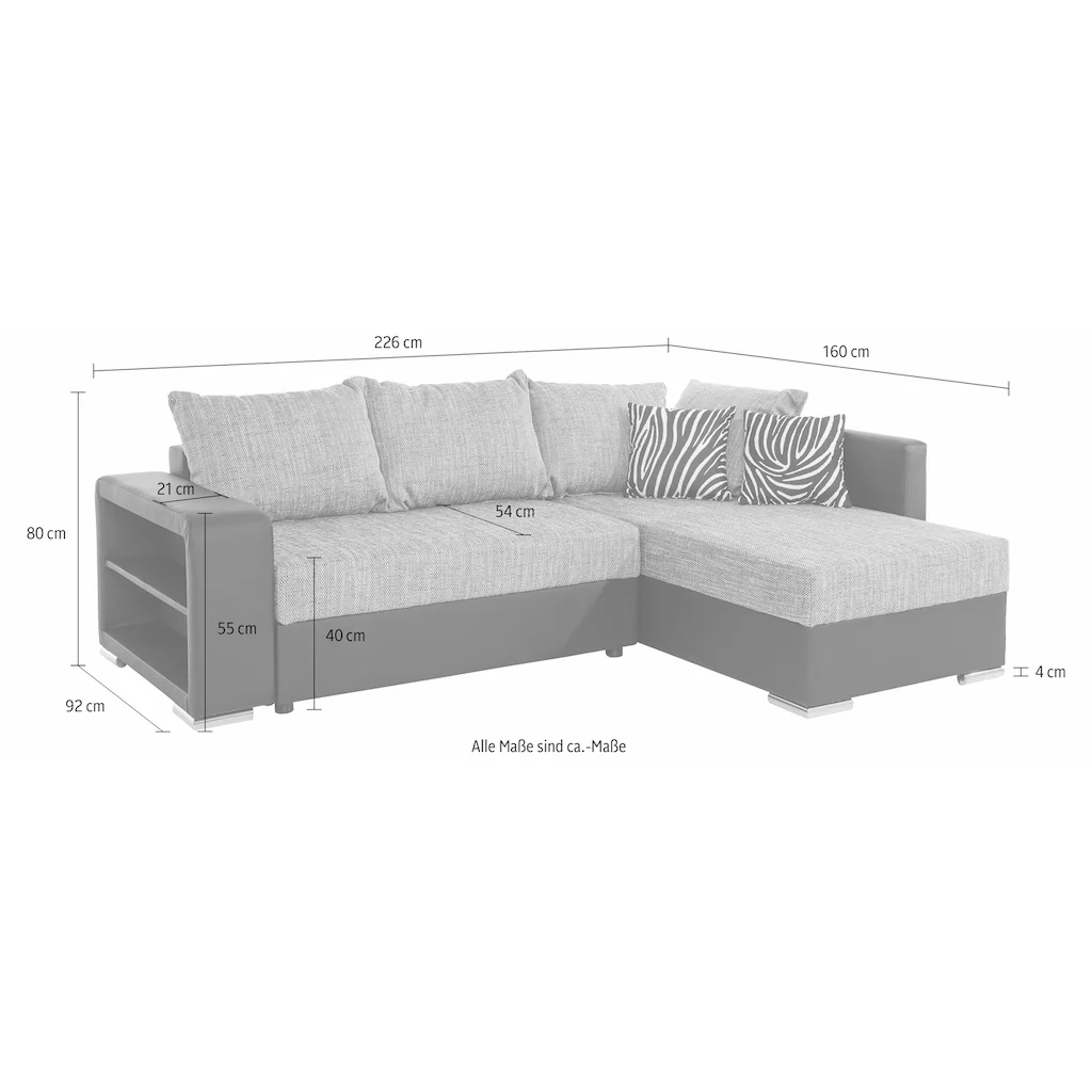 COLLECTION AB Ecksofa mit komfortablem Federkern online kaufen Vierteljährliche Förderung