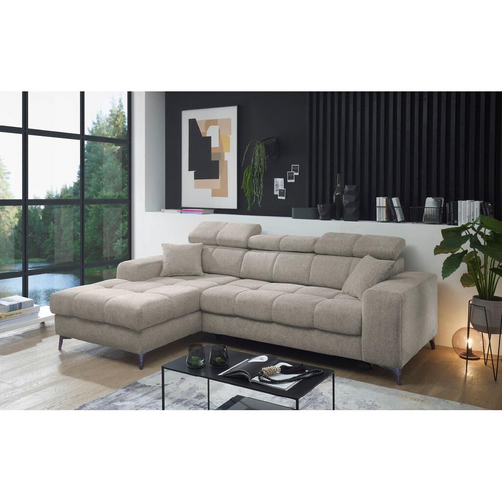 ED EXCITING DESIGN Ecksofa »Sydney L-Form« (2 St.) frei im Raum stellbar mit Bettkasten inkl. Kopfteilverstellung kaufen Begrenzt auf 3 Tage
