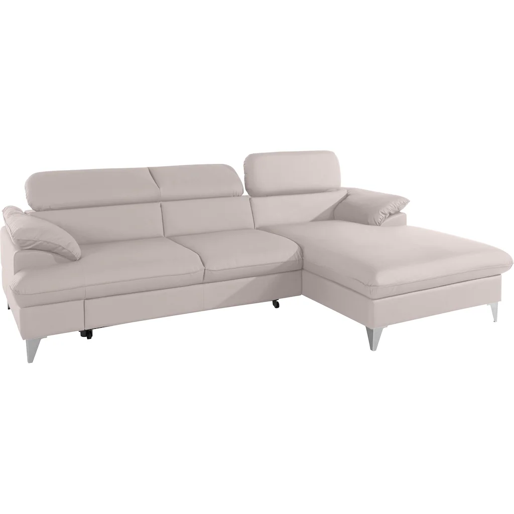 COTTA Polstergarnitur »Caluso« (2 tlg.) Set: bestehend aus Ecksofa Hocker Ecksofa inkl. Kopfteilverstellung kaufen Black Friday Preise