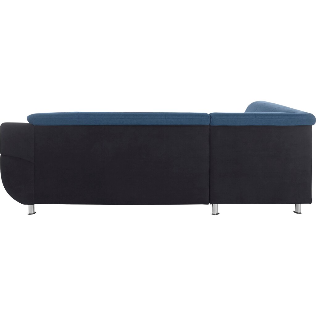 TRENDMANUFAKTUR Ecksofa »Rondo 3 zeitlos und bequem Materialmix breite Armlehnen L-Form« wahlweise mit Federkern für mehr Komfort wahlweise mit Bettfunktion kaufen Rabatte dieses Monats