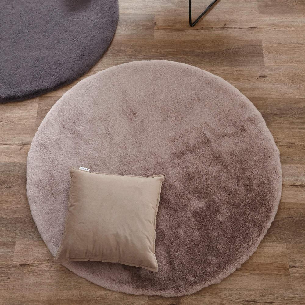 wohndirekt Kunstfellteppich Tender • schaffellform rund oder als Teppich • 100% Polyester Super Rabatt