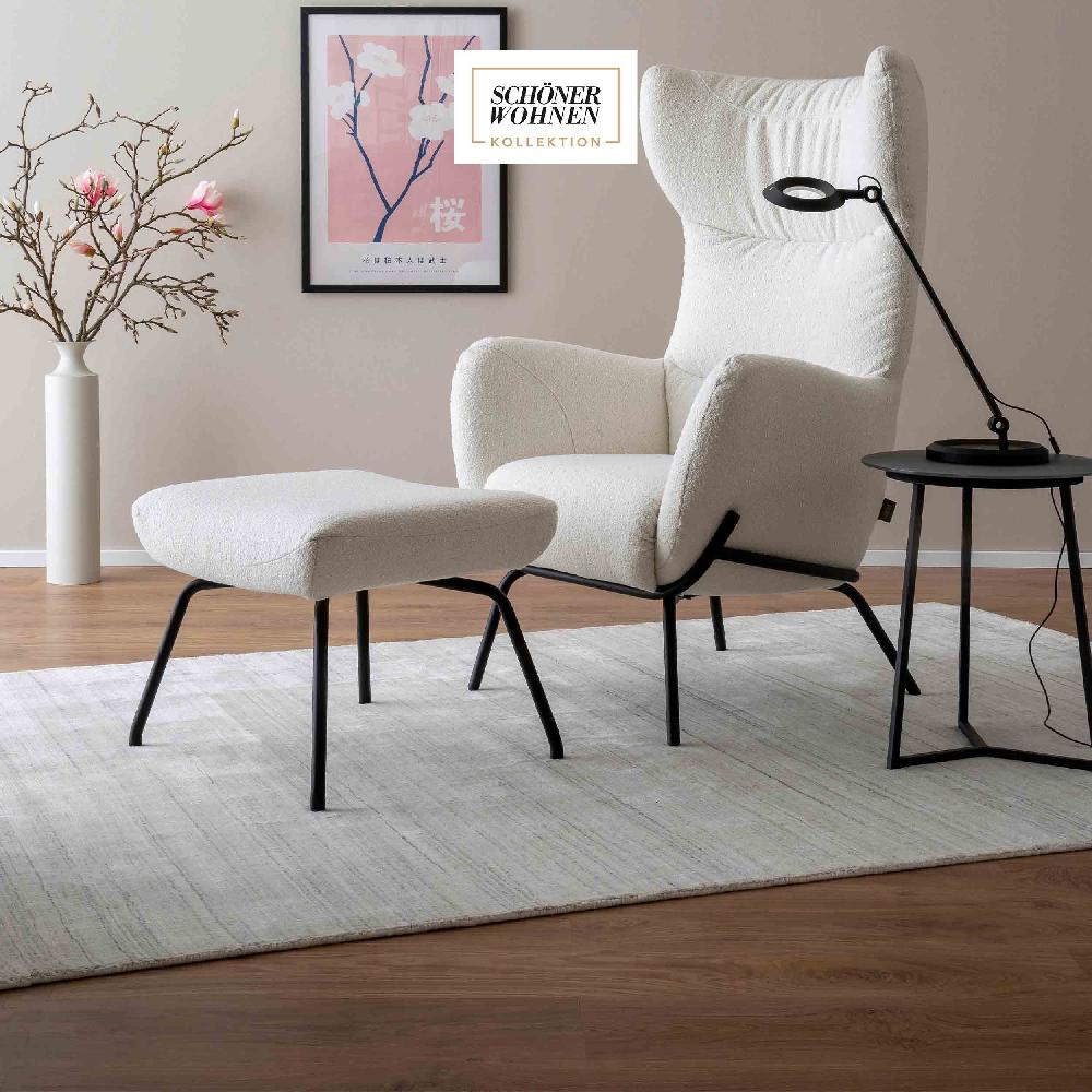 wohndirekt Teppich Wohnzimmer ELARA in 4 Größen und 4 Farben 50% Rabatt für begrenzte Zeit