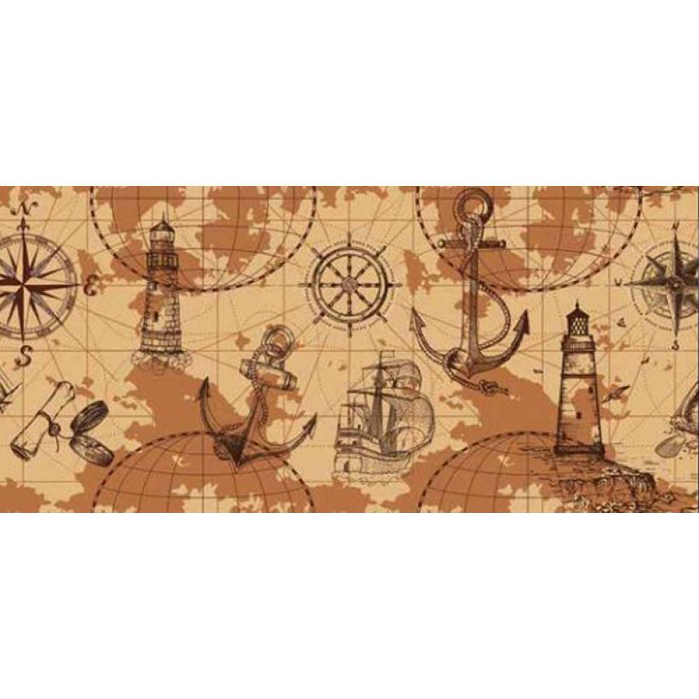 wohndirekt Küchenläufer Nautica Design • von 50cm bis zu 10m • zuschneidbar • waschbar
