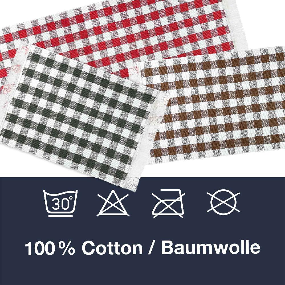 wohndirekt Küchenteppich Matrix Kariert • 100% Baumwolle • 3 Größen Sonderangebot