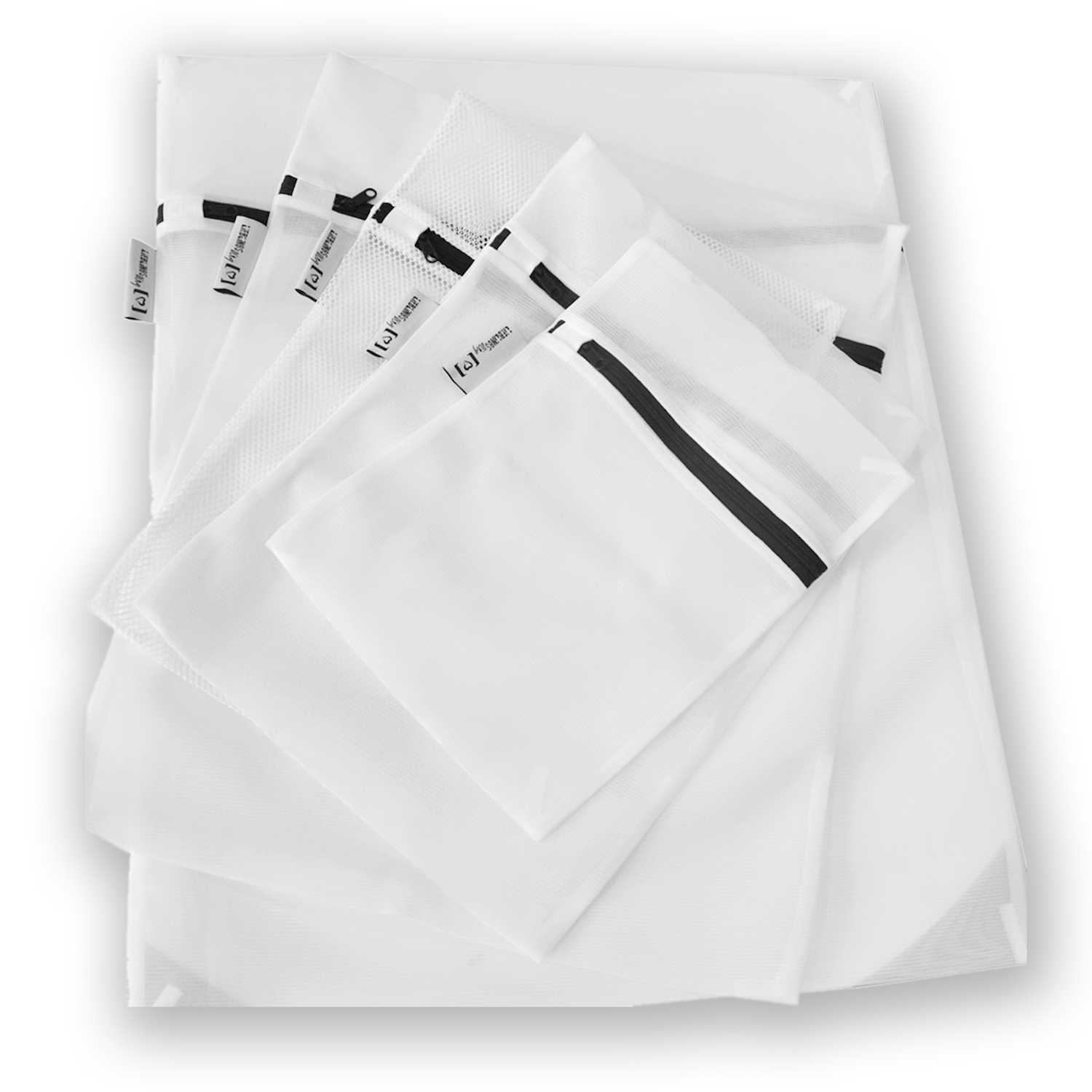 wohndirekt Wäschenetze 5er Set • schützt vor Waschschäden • 4 verschiedene Größen
