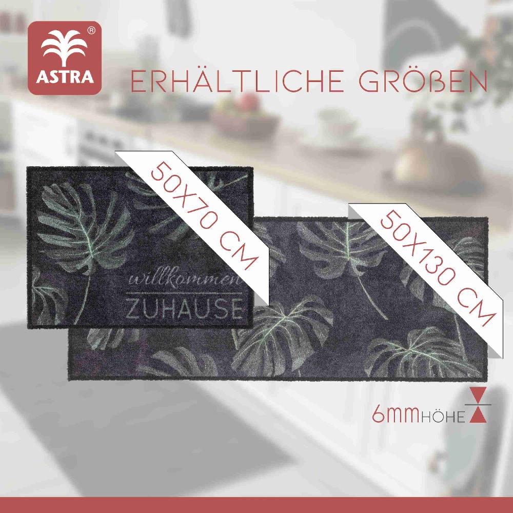 wohndirekt Fußmatte FELICIDO Monstera anthrazit in 2 Größen Osterangebot