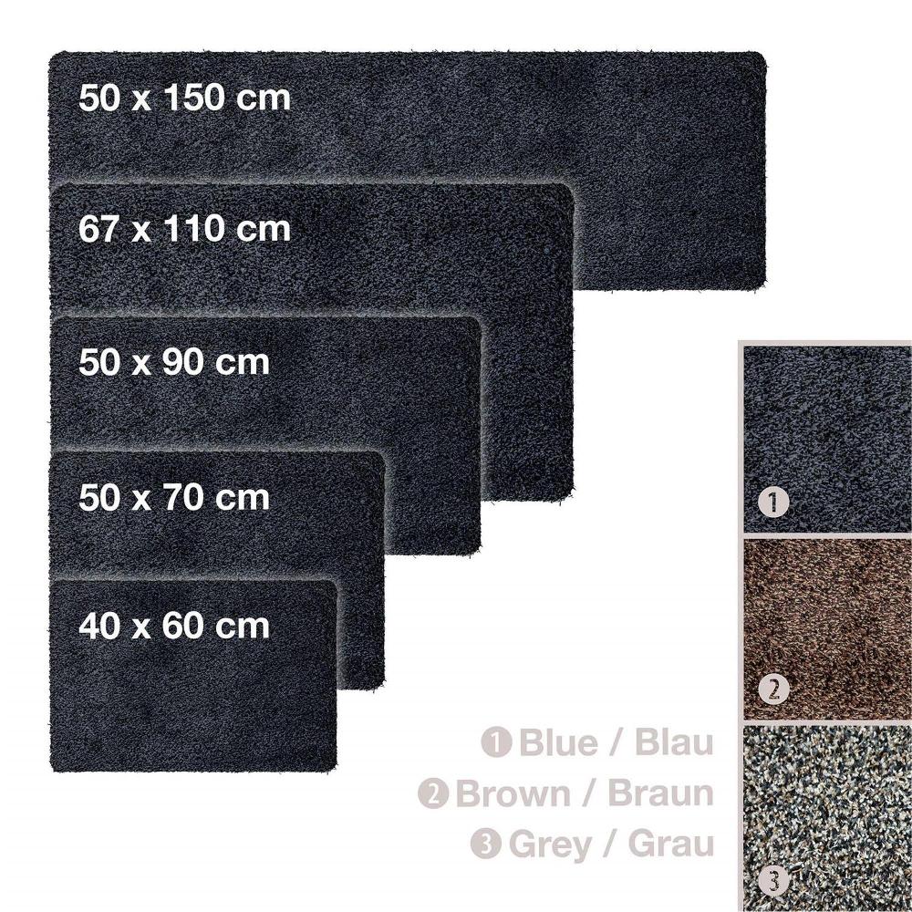 wohndirekt "Magic Doormat" - Rutschfeste dünne Schmutzfangmatte mit hoher Wasseraufnahme
