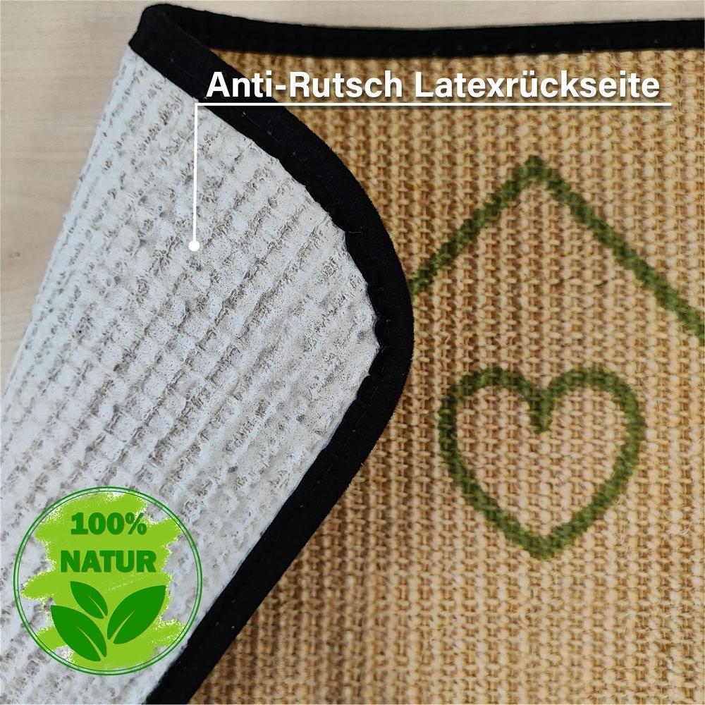 wohndirekt nachhaltige Sisal Fussmatte • 100% aus natürlichen Materialien • rutschfeste Natur Latex Unterseite • Made in Germany Online Outlet