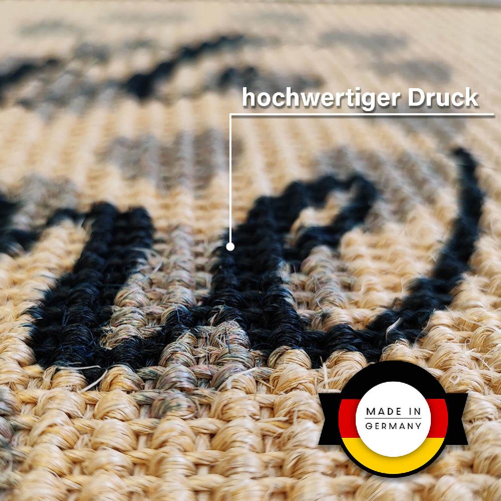 wohndirekt nachhaltige Sisal Fussmatte • 100% aus natürlichen Materialien • rutschfeste Natur Latex Unterseite • Made in Germany Online Outlet