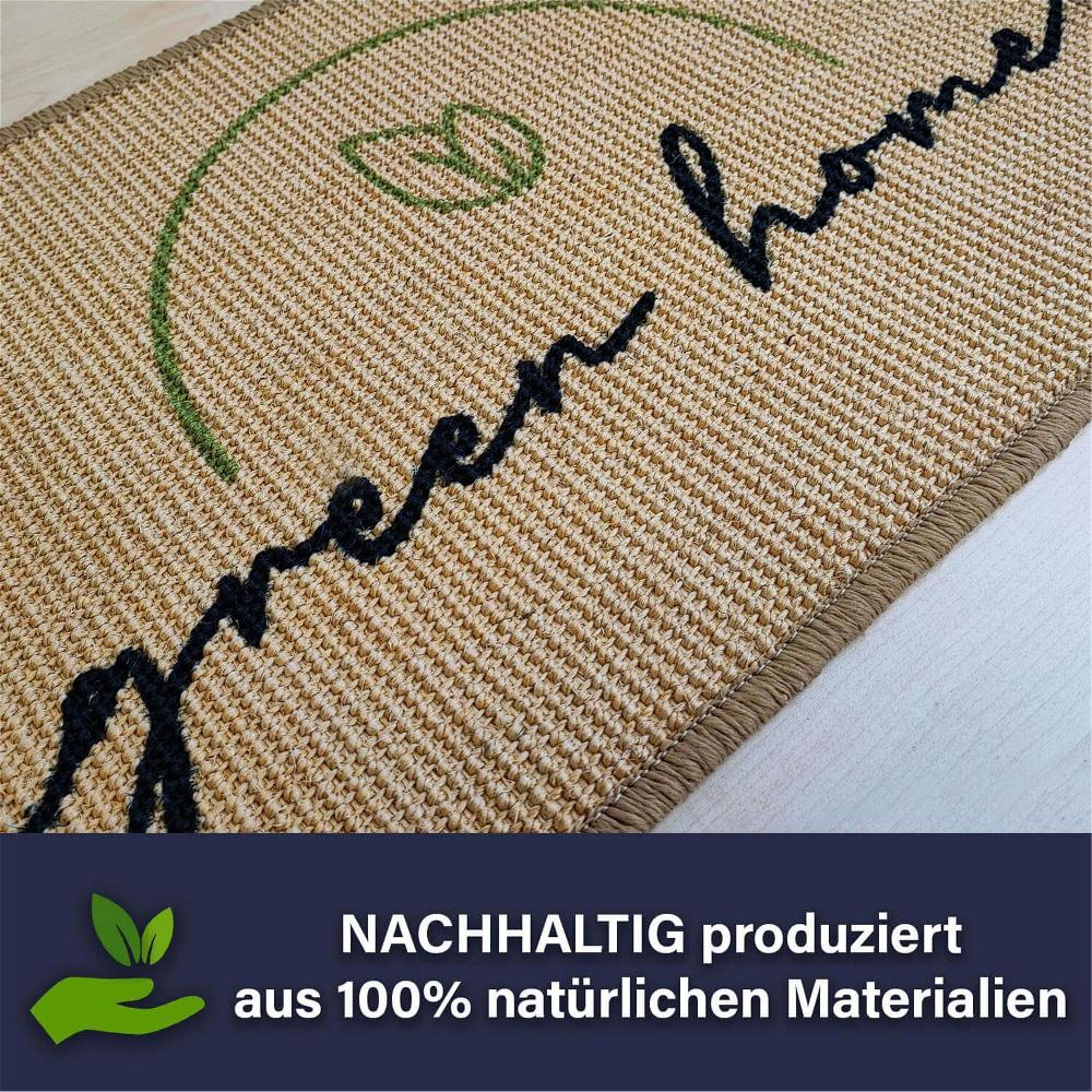 wohndirekt nachhaltige Sisal Fussmatte • 100% aus natürlichen Materialien • rutschfeste Natur Latex Unterseite • Made in Germany Online Outlet