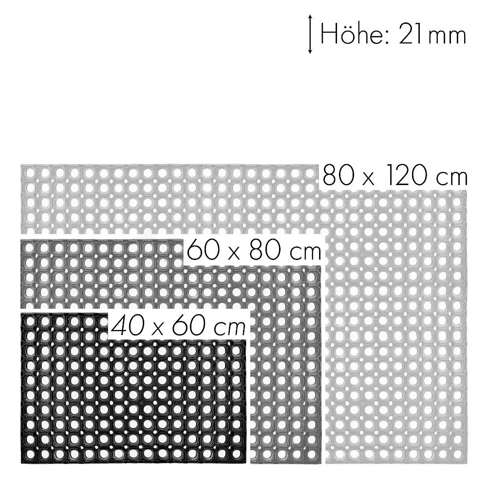 wohndirekt Fußmatte Außen QUADRO in 3 Größen Letzte 3 Tage