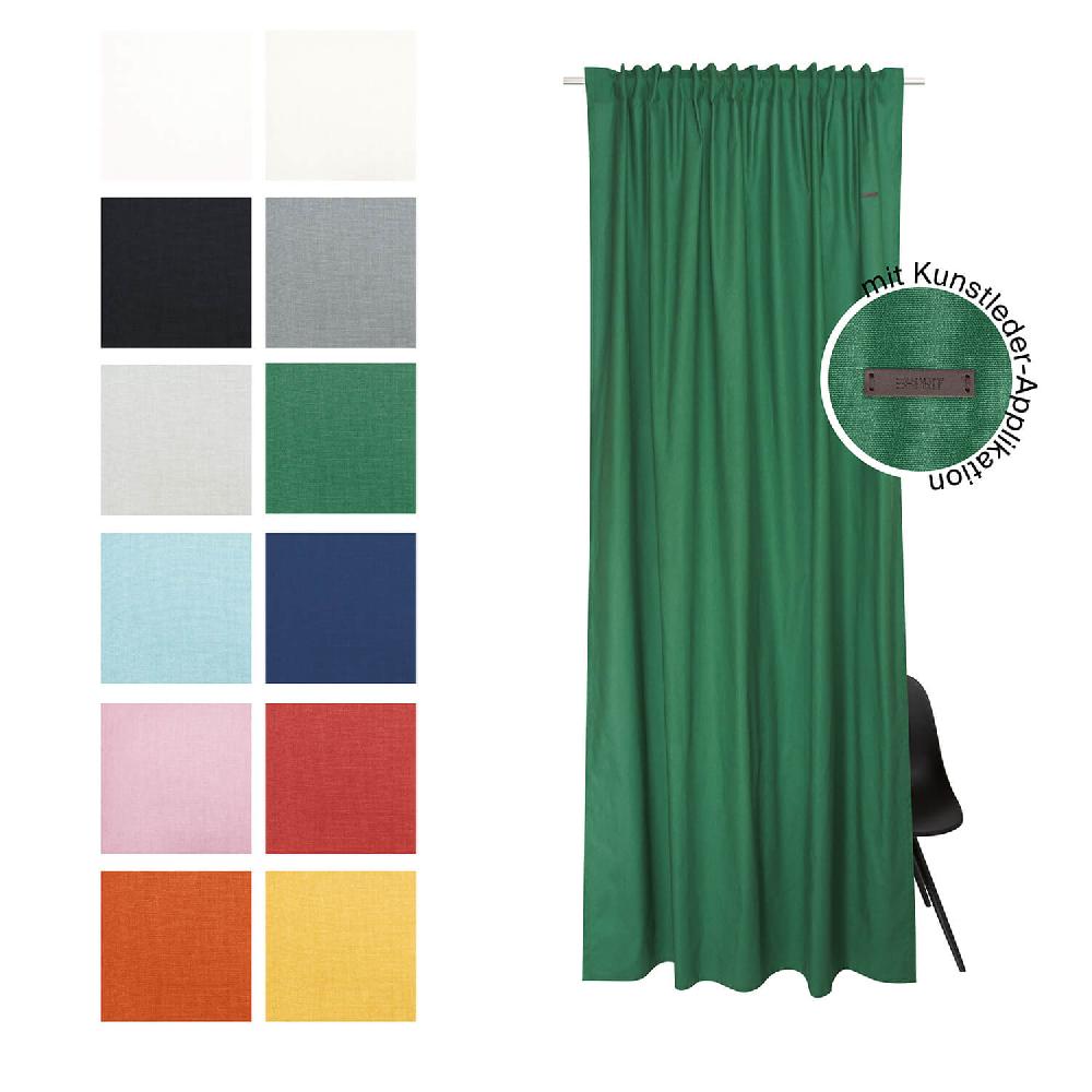 wohndirekt Blickdichter Vorhang Neo • mit verdeckten Schlaufenband • aus "Better Cotton" nachhaltiger Baumwolle • 130 x 250 cm