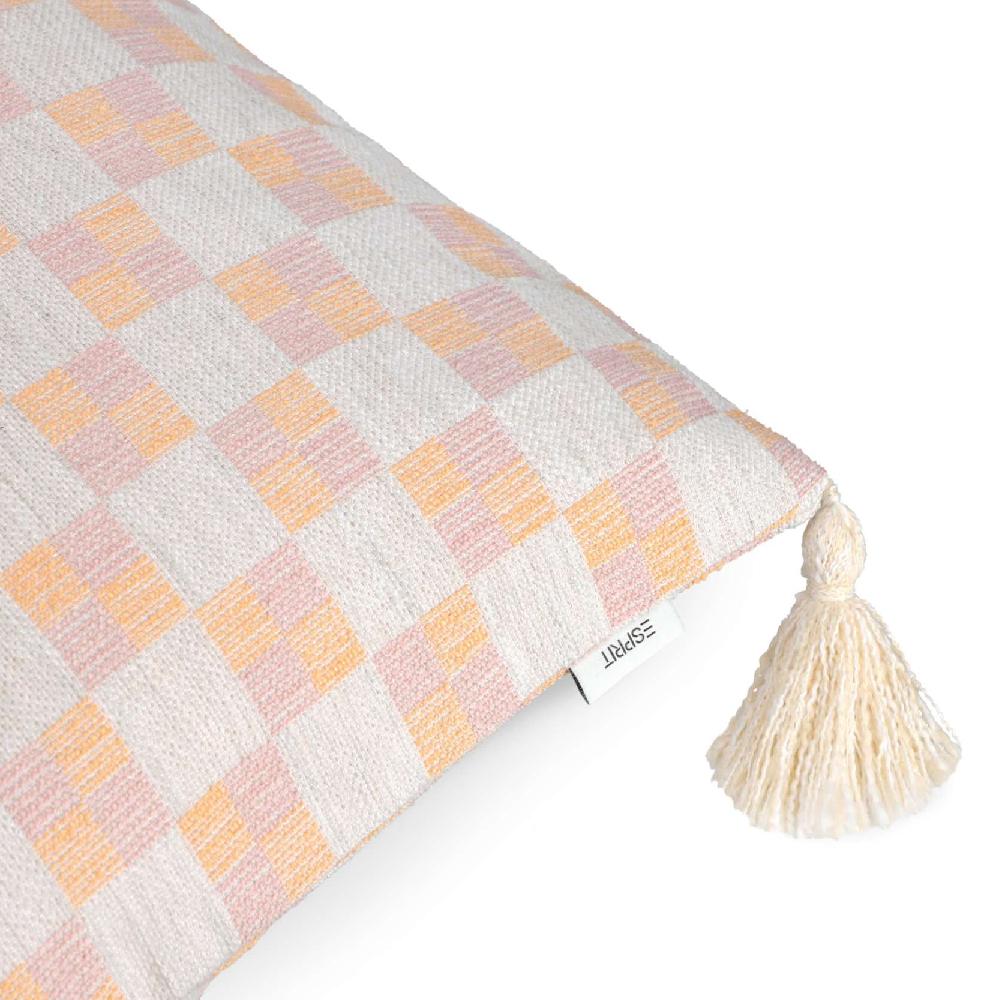 wohndirekt Kissen Bailey mit Quasten und Karomuster 30x50 cm Black Friday Preise