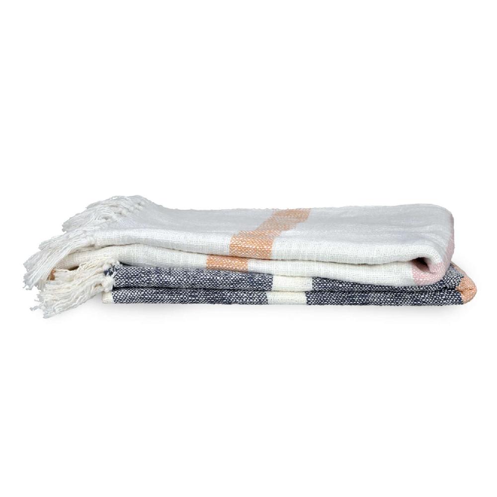 wohndirekt Plaid Arne im Naturlook mit Fransen 130x170 cm