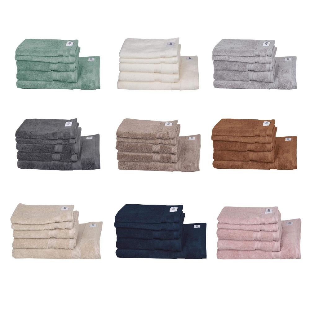 wohndirekt Handtuch 5er Set Cuddly • 2 Gästehandtücher 2 Handtücher 1 Badetuch • 100% Baumwolle