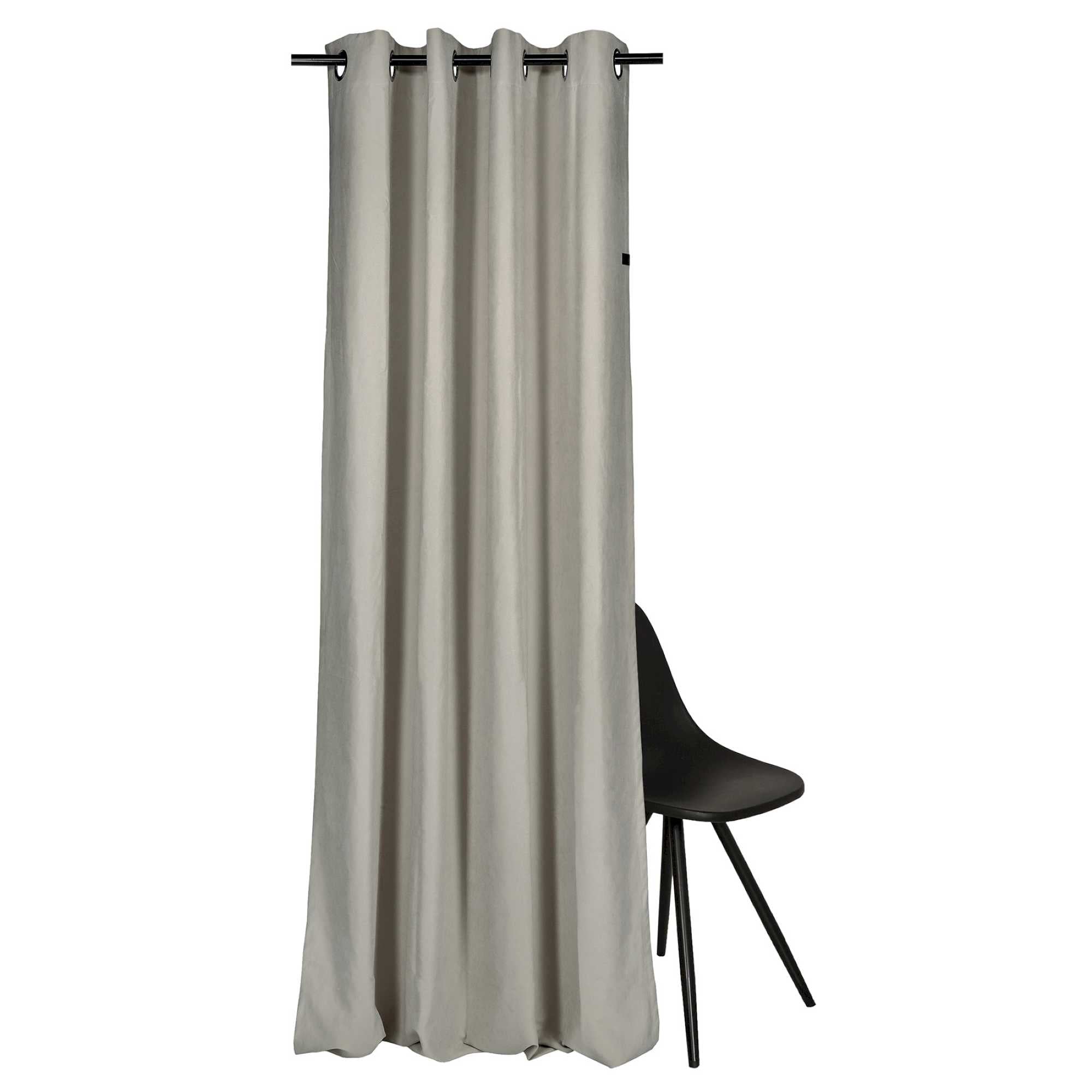 wohndirekt Blickdichter Ösenvorhang einfarbig 130 x 250 cm Zeitlich begrenztes Angebot