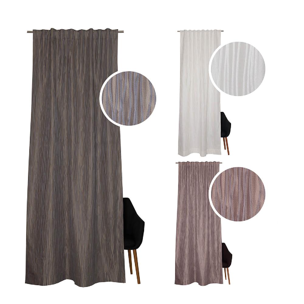wohndirekt Schlaufenschal Claire • Längswellenmuster in 3D Optik • 130 x 250 cm