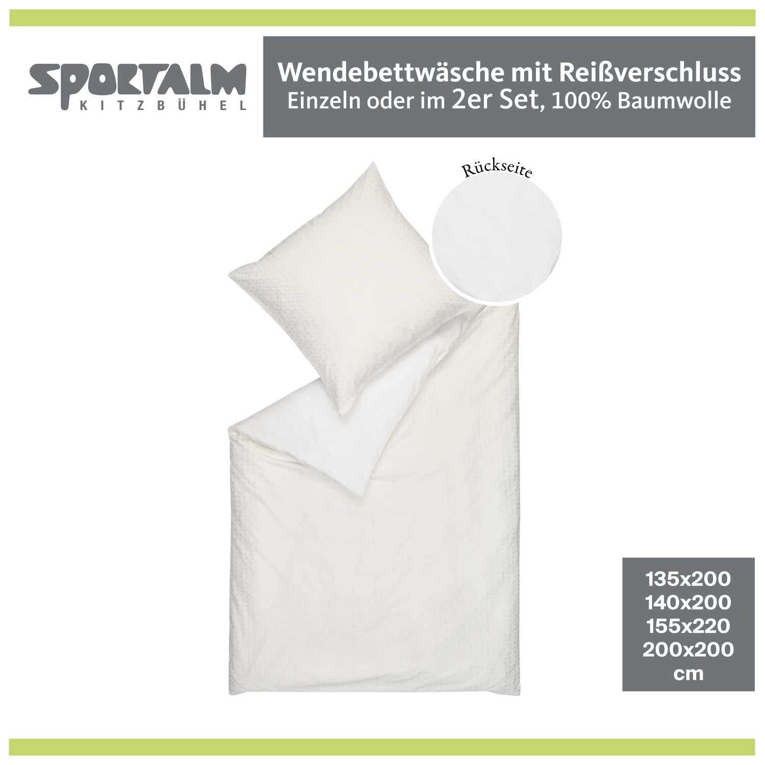 wohndirekt Bettwäsche • Sportalm Logo Allover • 100% Baumwolle • 4 Größen