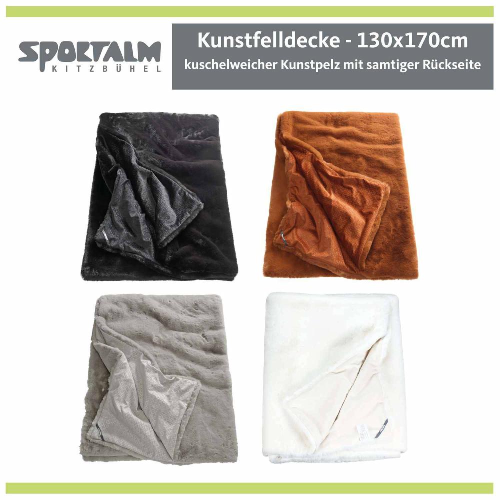 wohndirekt edle Wohndecke • einfarbige Kunstfelldecke • Velouroptik • 130 x 170 cm Super Sparpreis