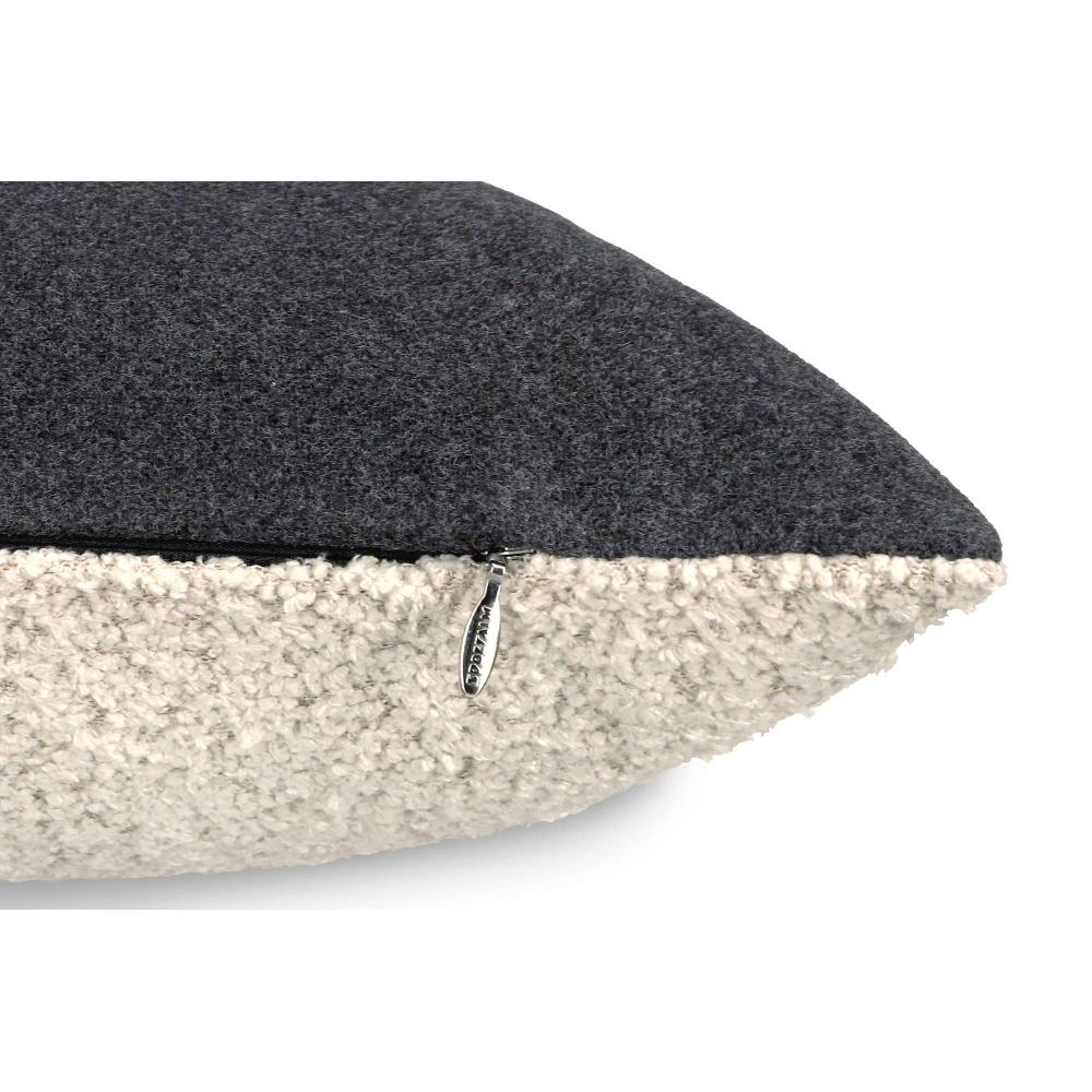 wohndirekt Stylische Kissenhüllen in Filzoptik und farbenfrohen Skifahrern 50x50 cm Begrenzte Freigabe