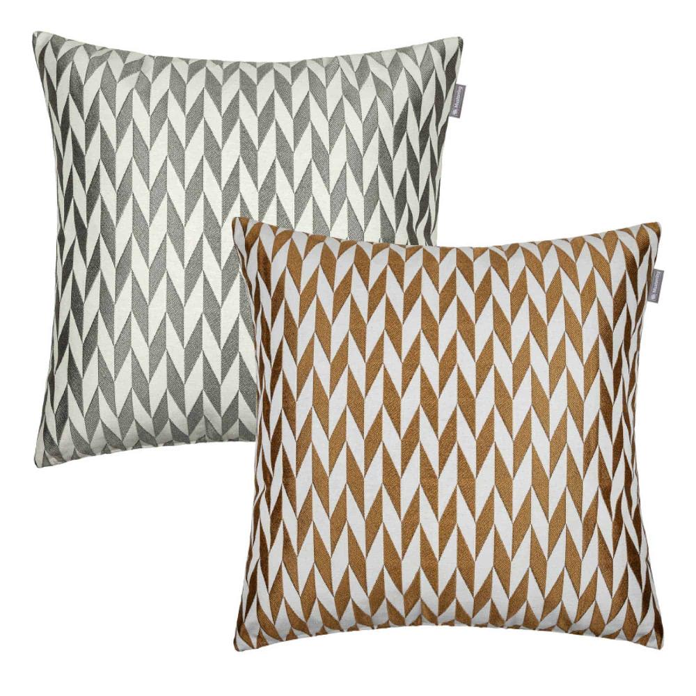 wohndirekt Kissenhülle Nordic mit Fischgrätmuster 45 x 45 cm 50% Rabatt mit kostenlosem Versand