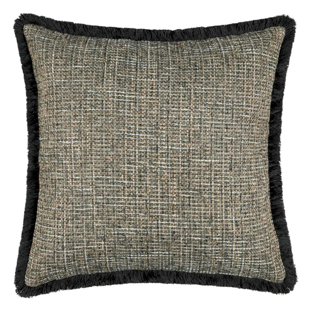 wohndirekt Kissenhülle Structure mit Fransenborte rundherum 50x50 cm Clearance-Verkauf