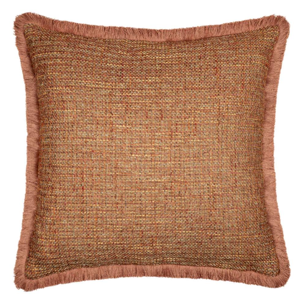 wohndirekt Kissenhülle Structure mit Fransenborte rundherum 50x50 cm Clearance-Verkauf