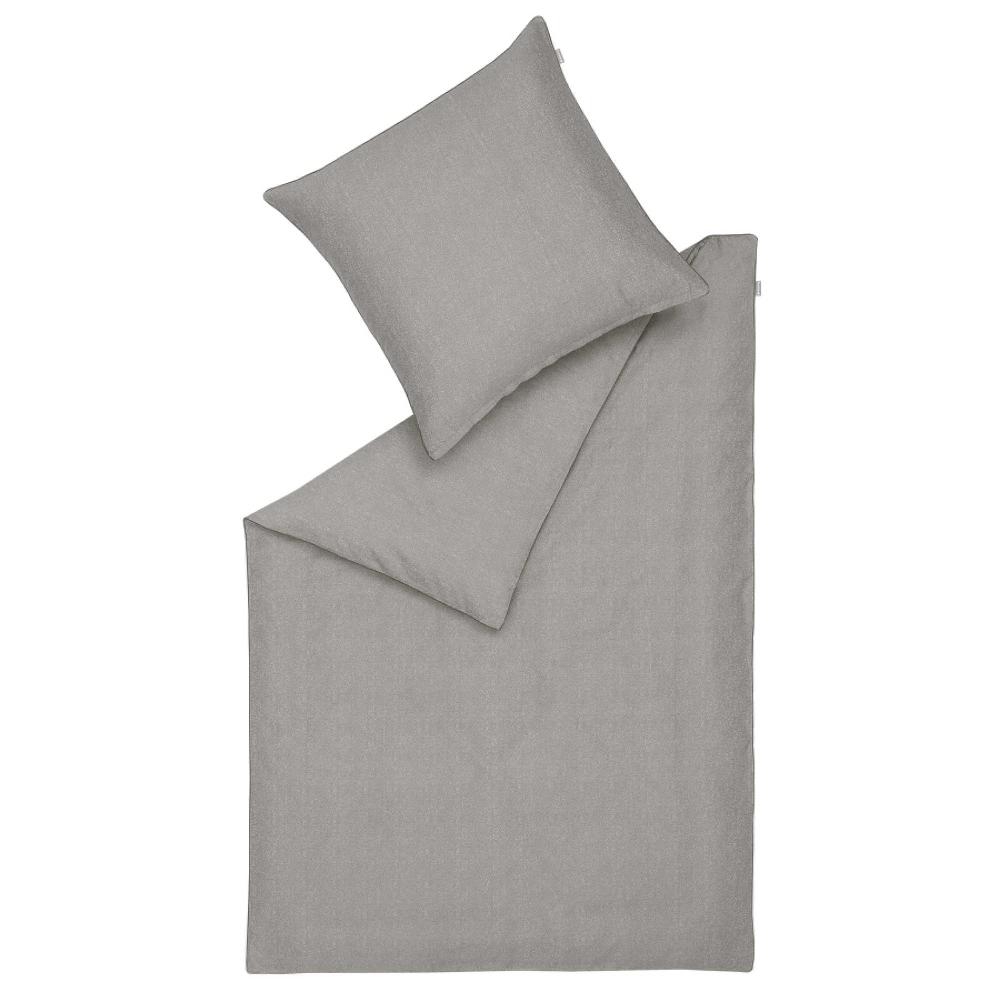 wohndirekt Satin Bettwäsche Ease mit Mini-Püncktchenmuster und Paspel Im Verkauf