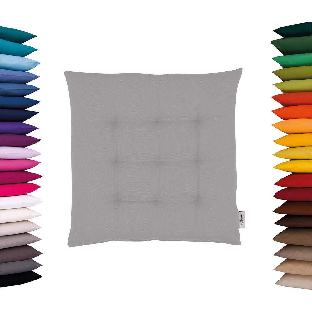 wohndirekt Sitzkissen gesteppt Dove • Einfarbig • 40x40cm Sonderangebot