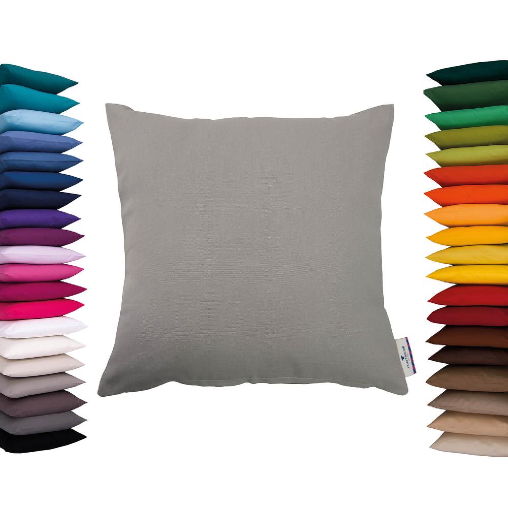 wohndirekt Deko Zierkissenhülle Dove • Uni-Design • 100% Baumwolle • 50x50 cm