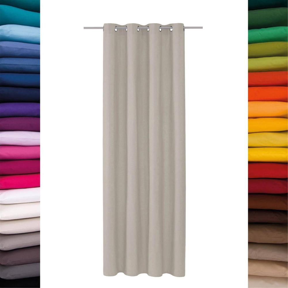 wohndirekt Ösenvorhang Dove • 140 x 245cm • UNI Design • 100% Baumwolle Exklusivangebot
