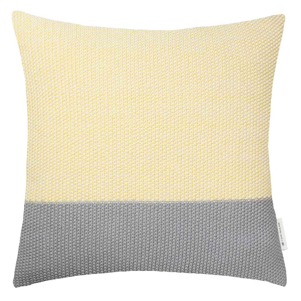 wohndirekt Zierkissenhülle Knitted Block • Reißverschluss • 100% Baumwolle • Perlmuster • 45x45cm