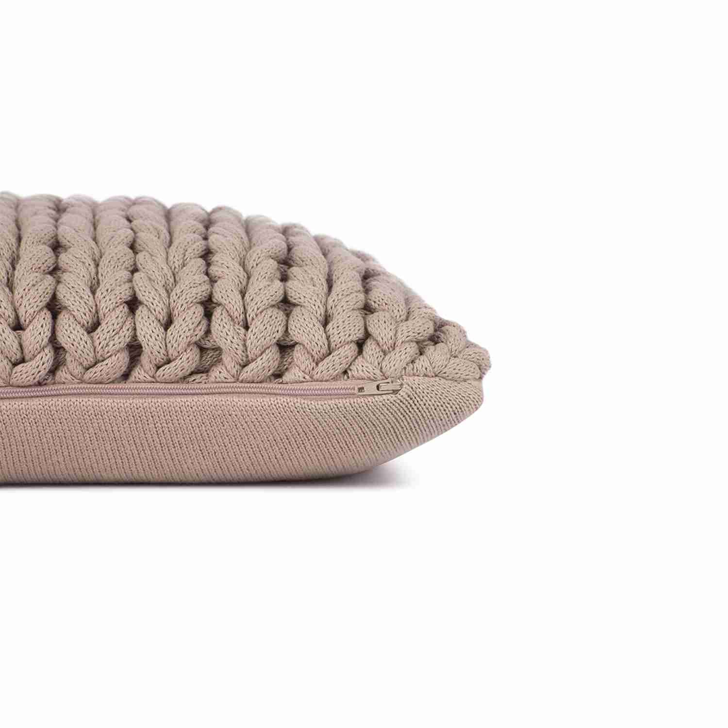 wohndirekt Zierkissenhülle Knit • grobes Strickmuster • 100% Baumwolle • gestrickt • 40x40 cm Kostenlose Rückgabe