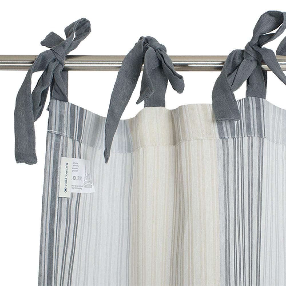 wohndirekt Fertigvorhang Stroke • mit Gardinenband • halbtransparent • 130x250cm Black Friday Preise
