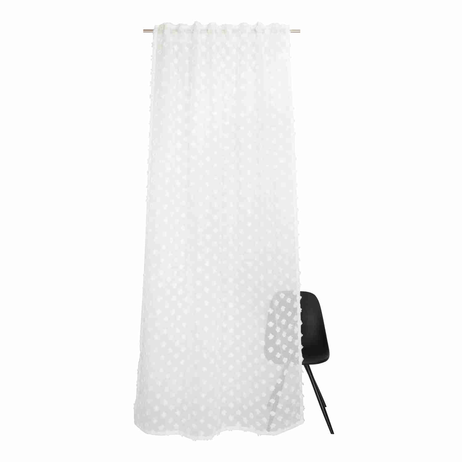 wohndirekt Schlaufenschal Snowflakes • 3D Schneeflocken • transparent • 135x250 cm