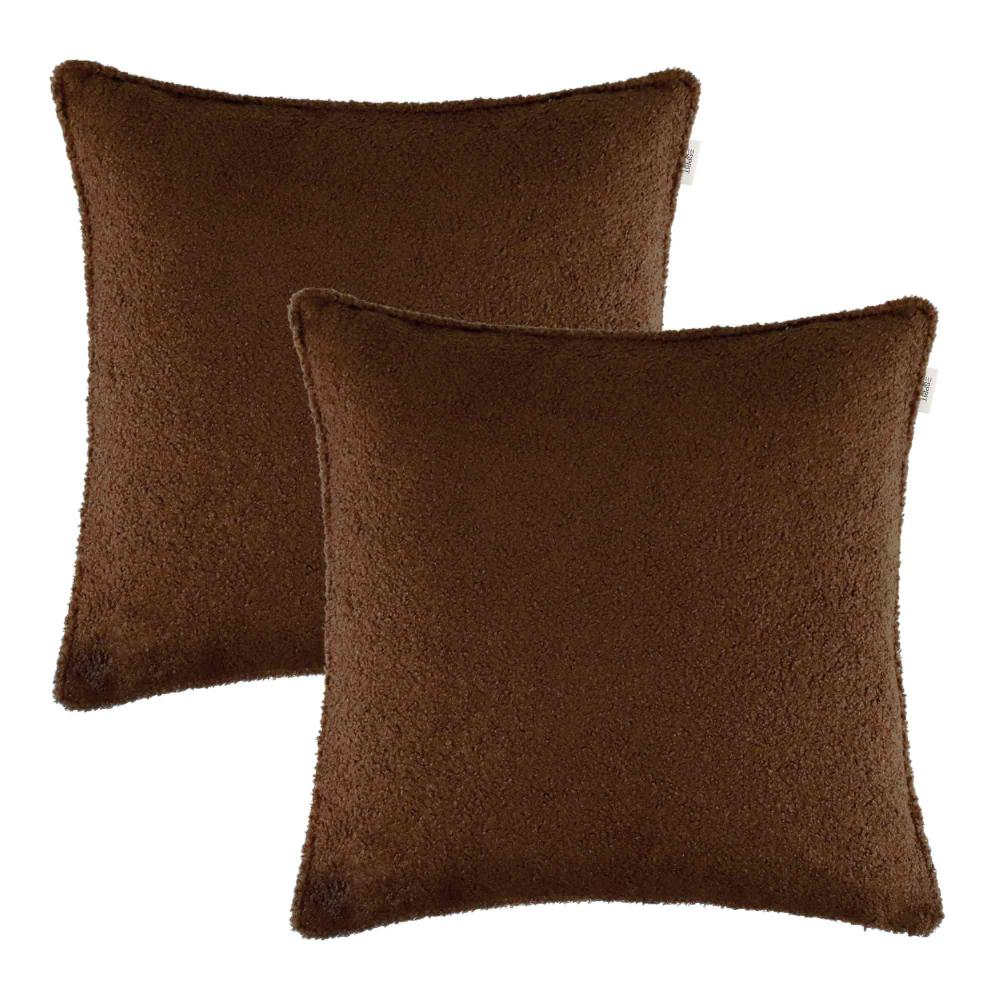 wohndirekt 2er Set Kissenhülle Cute aus Miniteddy 45 x 45 cm Heißer Verkauf