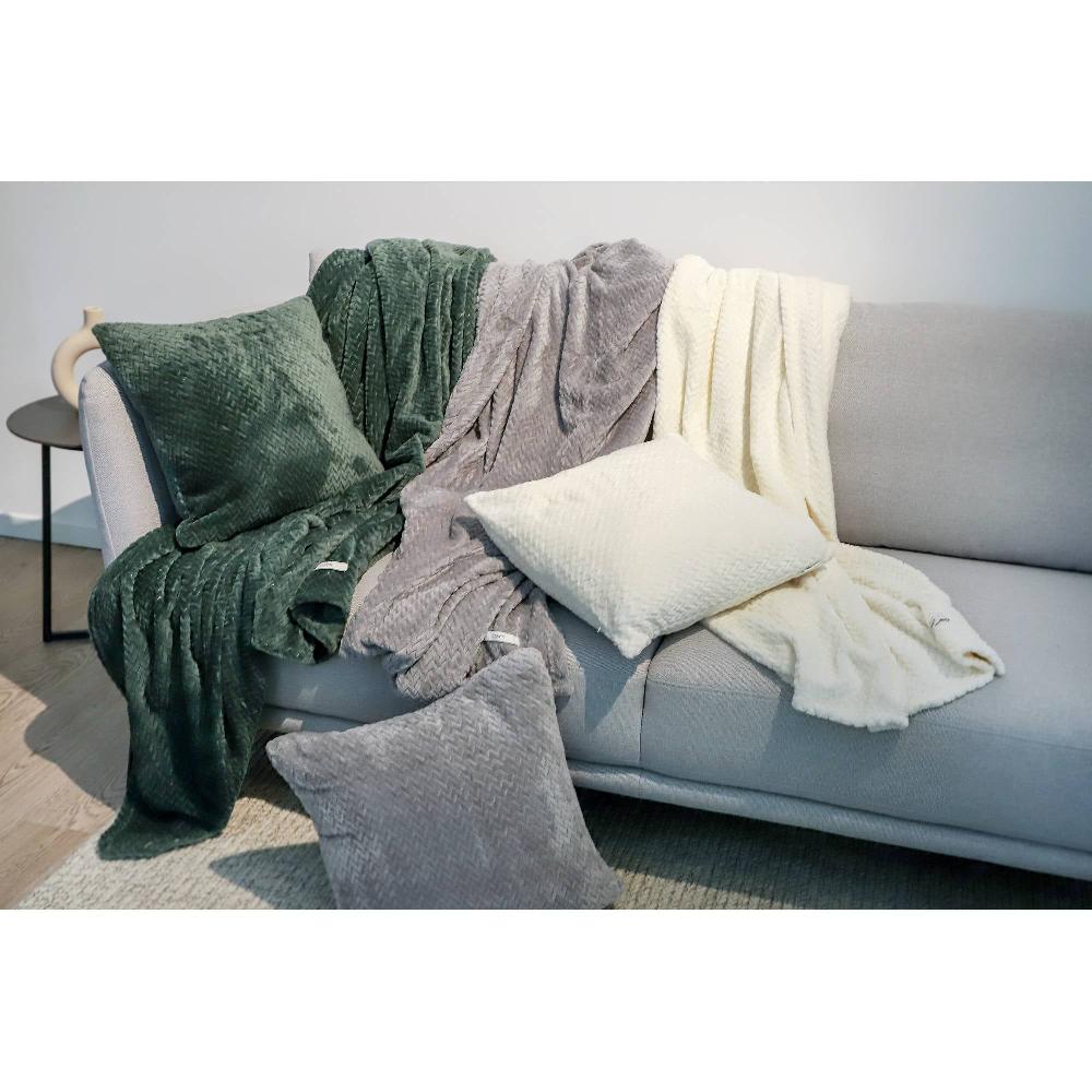 wohndirekt Set aus Kuscheldecke & Kissenhülle in Fleece 140x190cm + 45x45cm Nur für heute