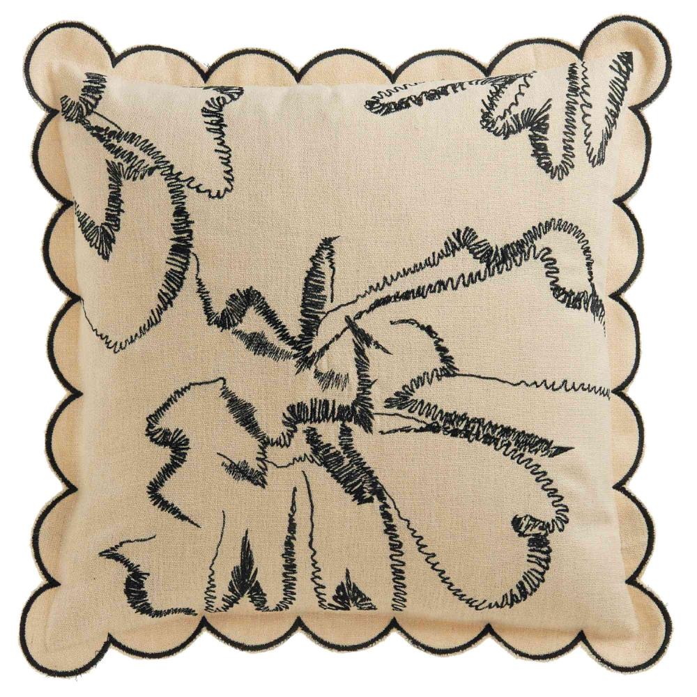 wohndirekt Zierkissenhülle Esprit Uni Beige mit Wellenkante Sonderangebot der Fabrik