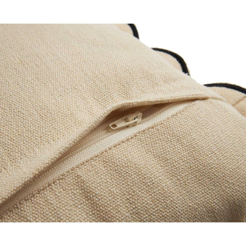 wohndirekt Zierkissenhülle Esprit Uni Beige mit Wellenkante Sonderangebot der Fabrik