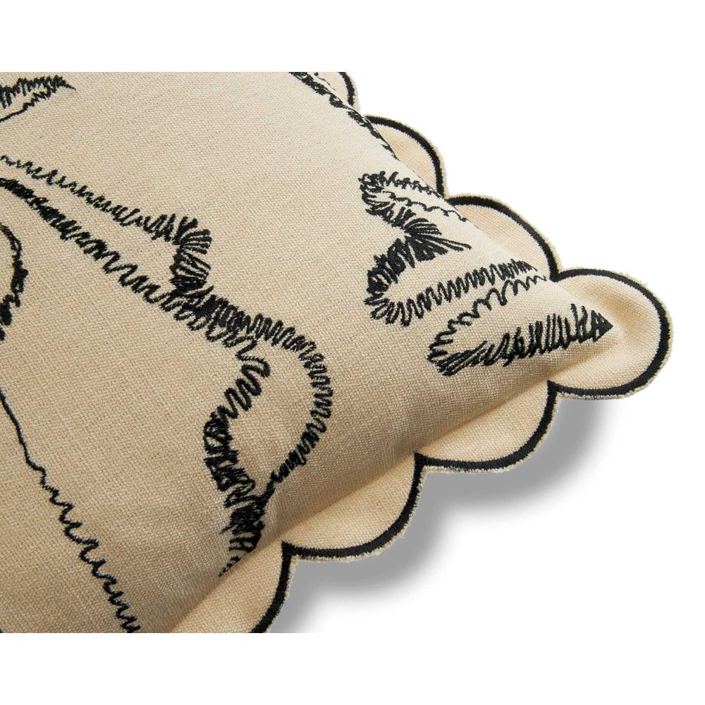 wohndirekt Zierkissenhülle Esprit Uni Beige mit Wellenkante Sonderangebot der Fabrik