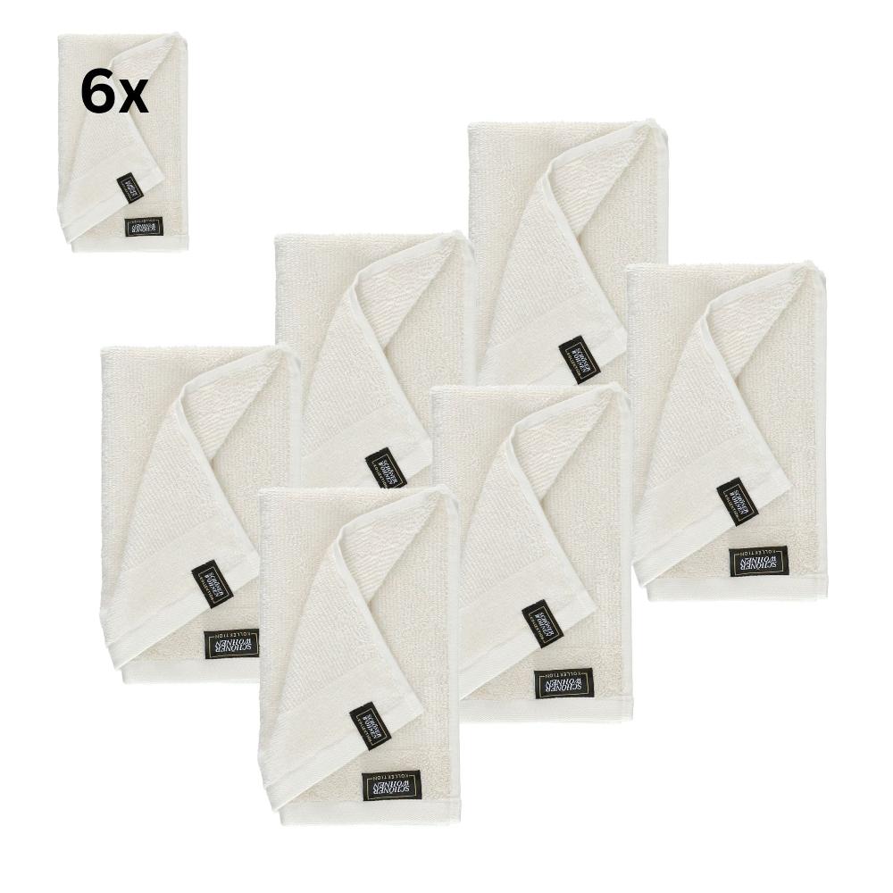 wohndirekt 6er Set Frottee Gästehandtuch – Airtouch Qualität 100% Baumwolle 30x50 cm weich Fabrikladen