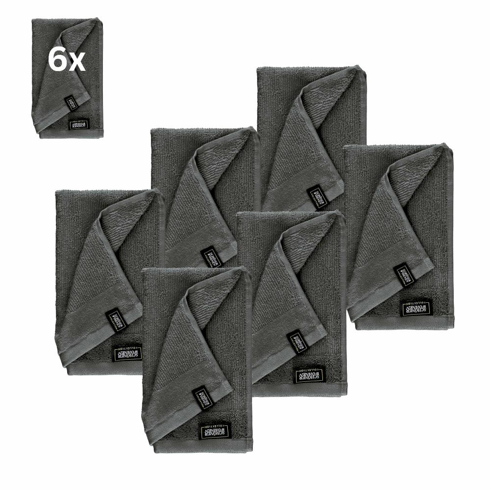 wohndirekt 6er Set Frottee Gästehandtuch – Airtouch Qualität 100% Baumwolle 30x50 cm weich Fabrikladen